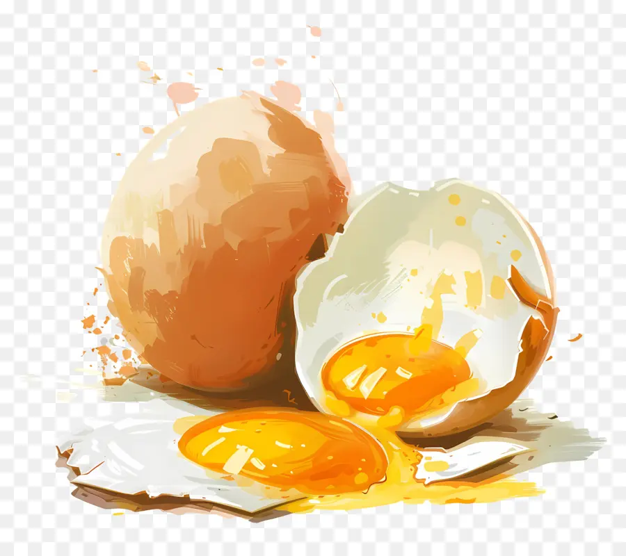 Huevo Roto，Huevos Duros PNG