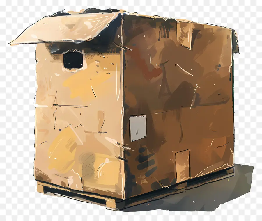 Caja De Cartón，Gastos De Envío PNG