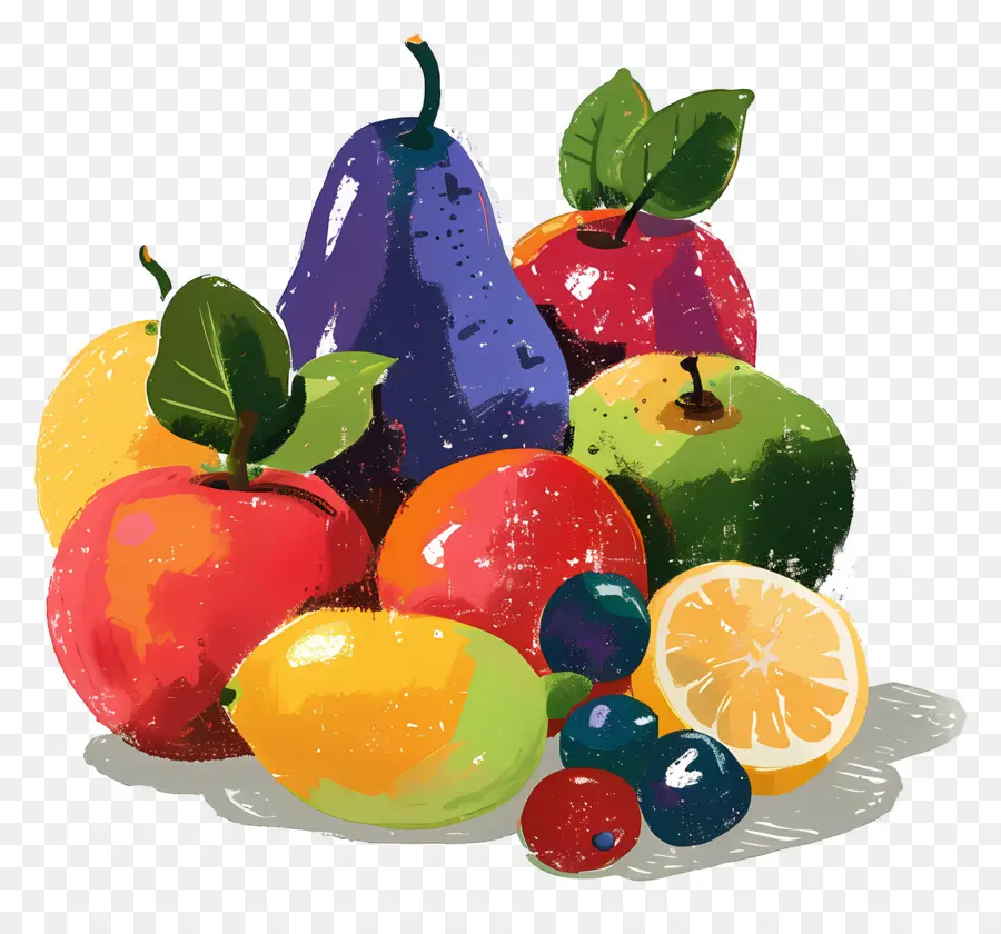 Dibujos Animados De Frutas，Frutas Frescas PNG