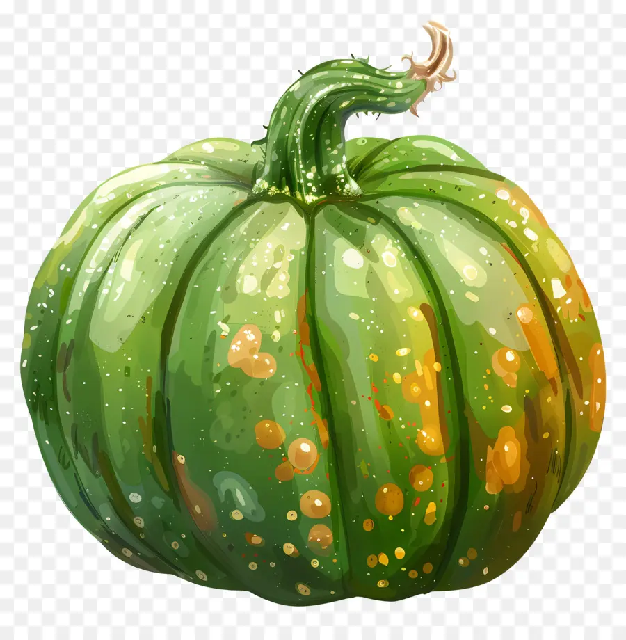 Verde Calabaza，Manchas De Naranja PNG