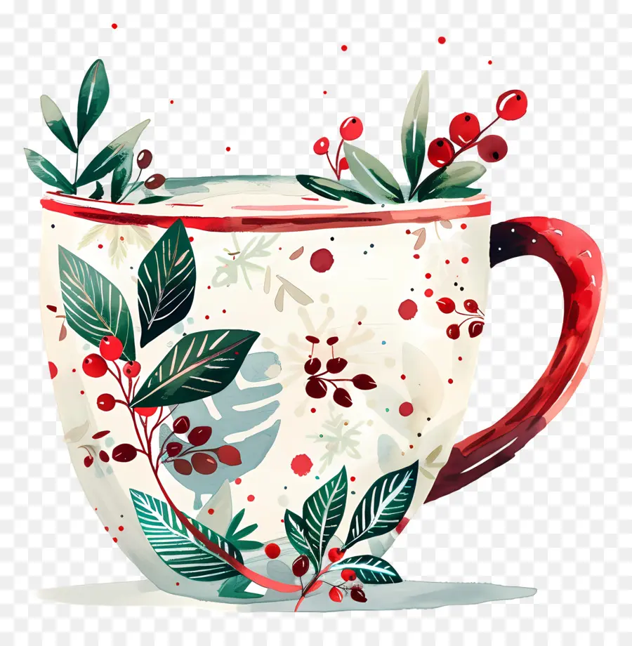 La Navidad De La Copa，Taza De Porcelana Blanca PNG