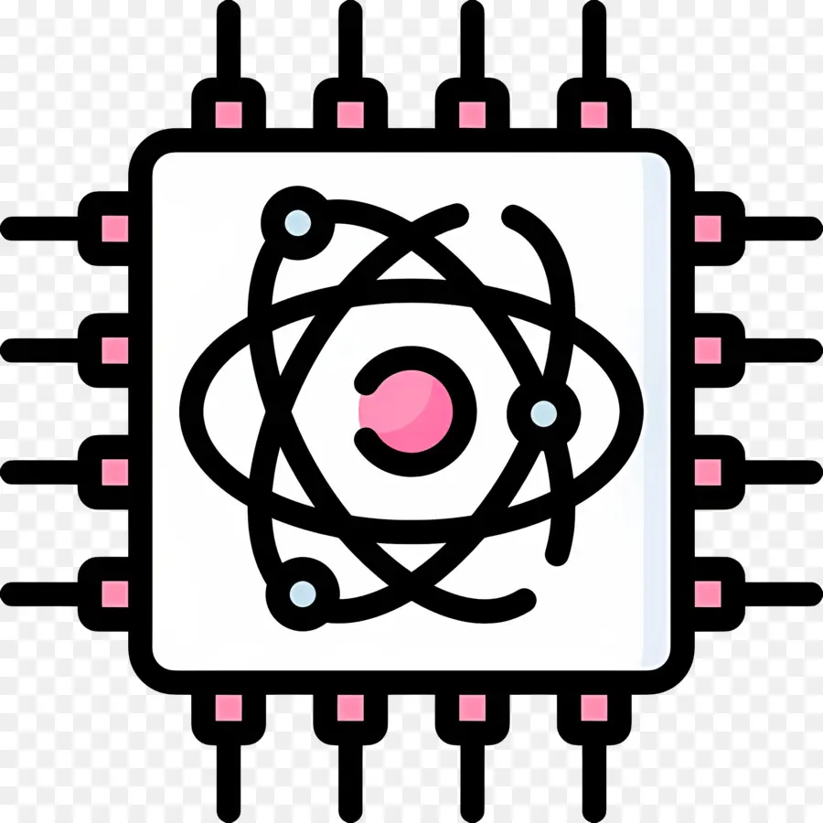 La Computación Cuántica，átomo Rosa PNG