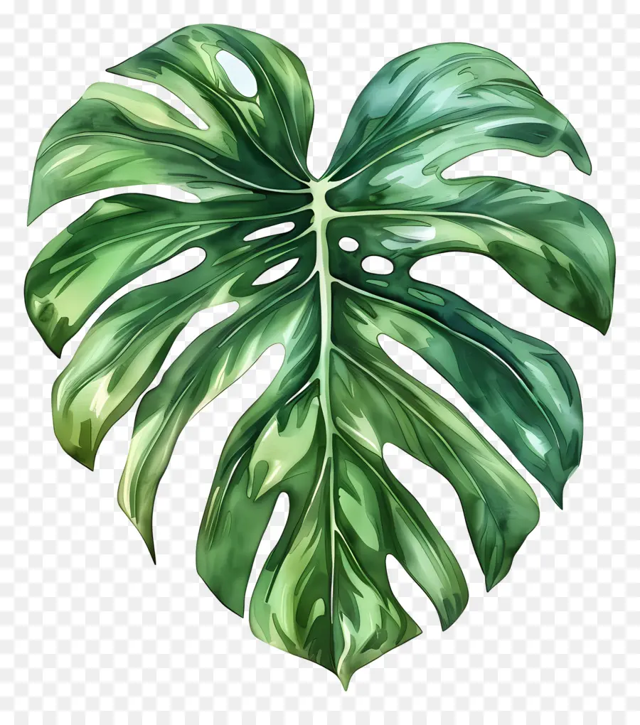 Acuarela De La Hoja，Monstera De La Hoja PNG