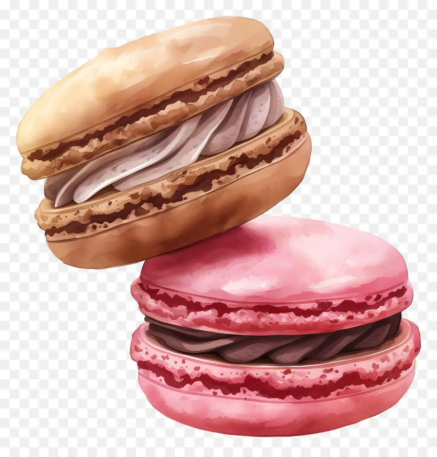 Macaron，Macarons De Chocolate PNG