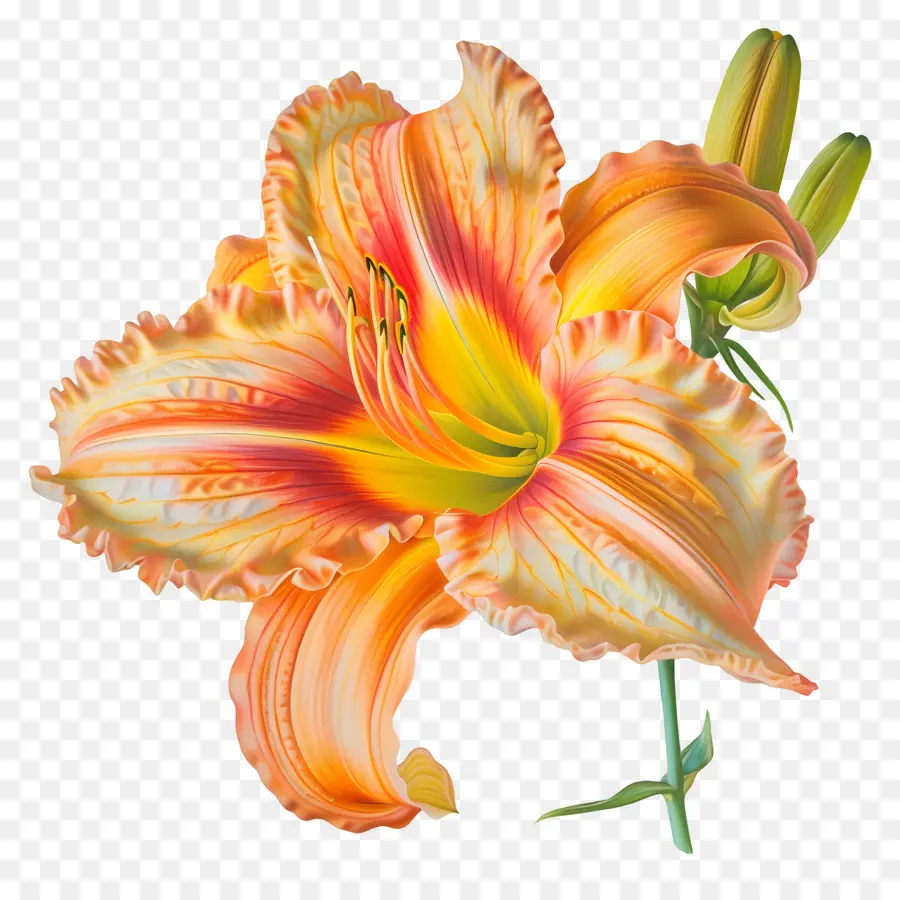 Azucena，Flor Colorida PNG