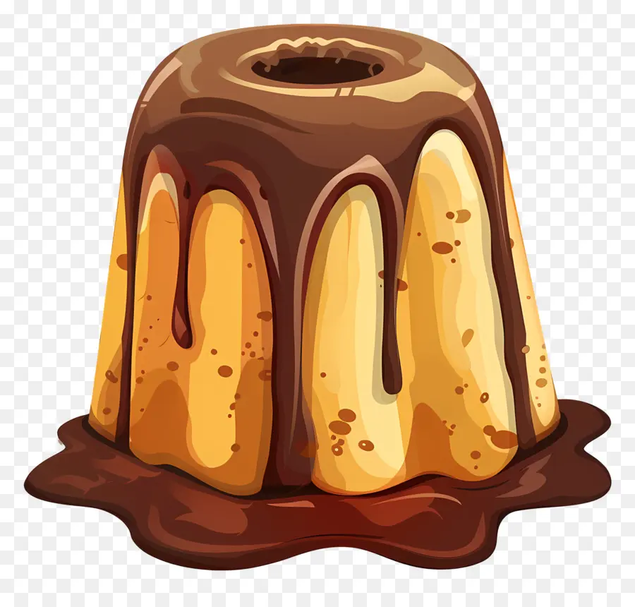 Pastel De Lava De Vainilla，Pudín De Chocolate PNG