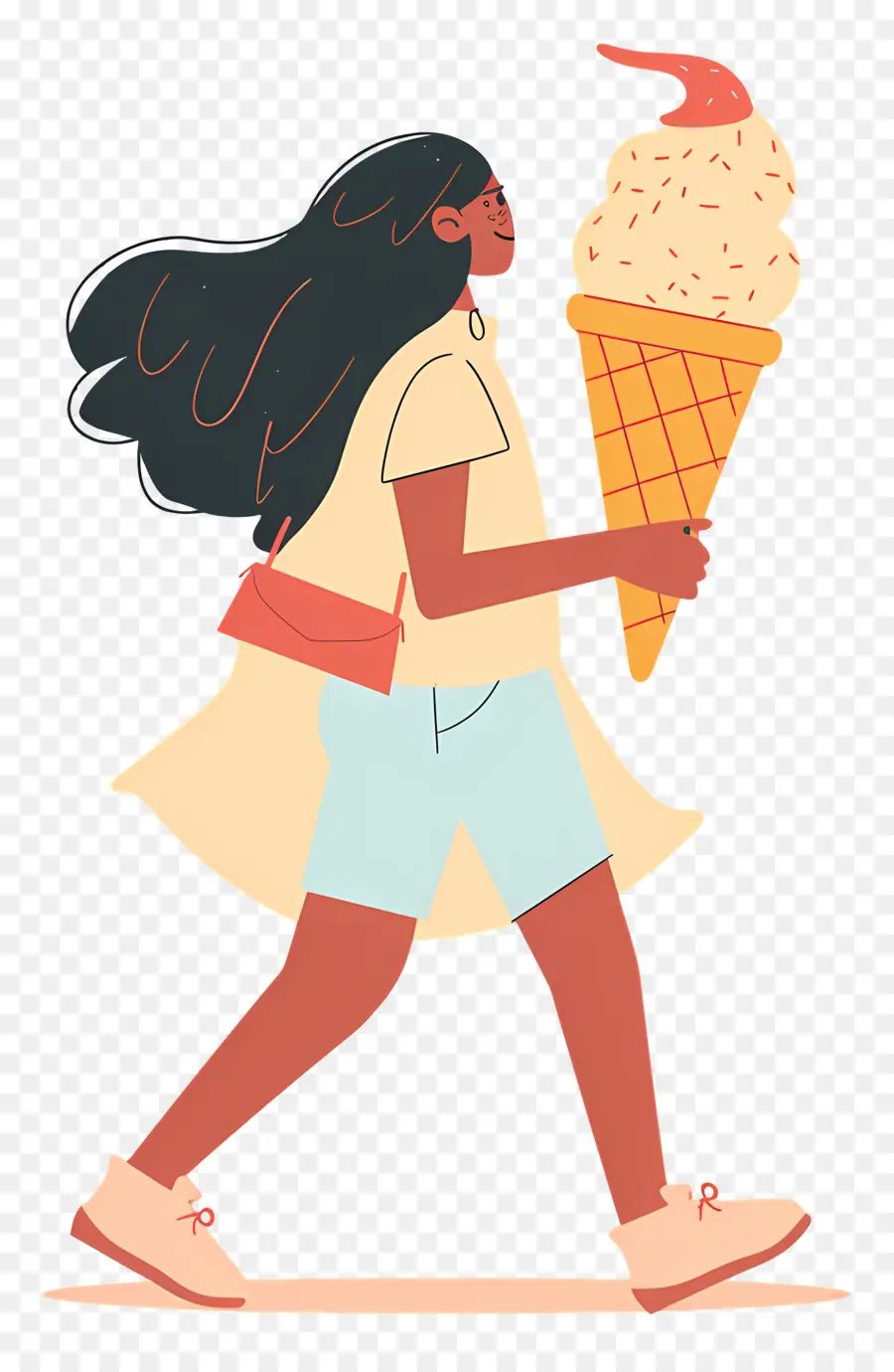 Enorme Helado，Mujer PNG