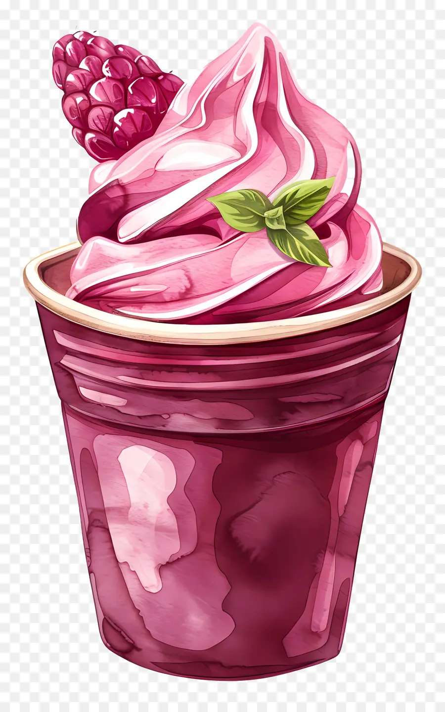 Helado，Rosa De La Copa PNG