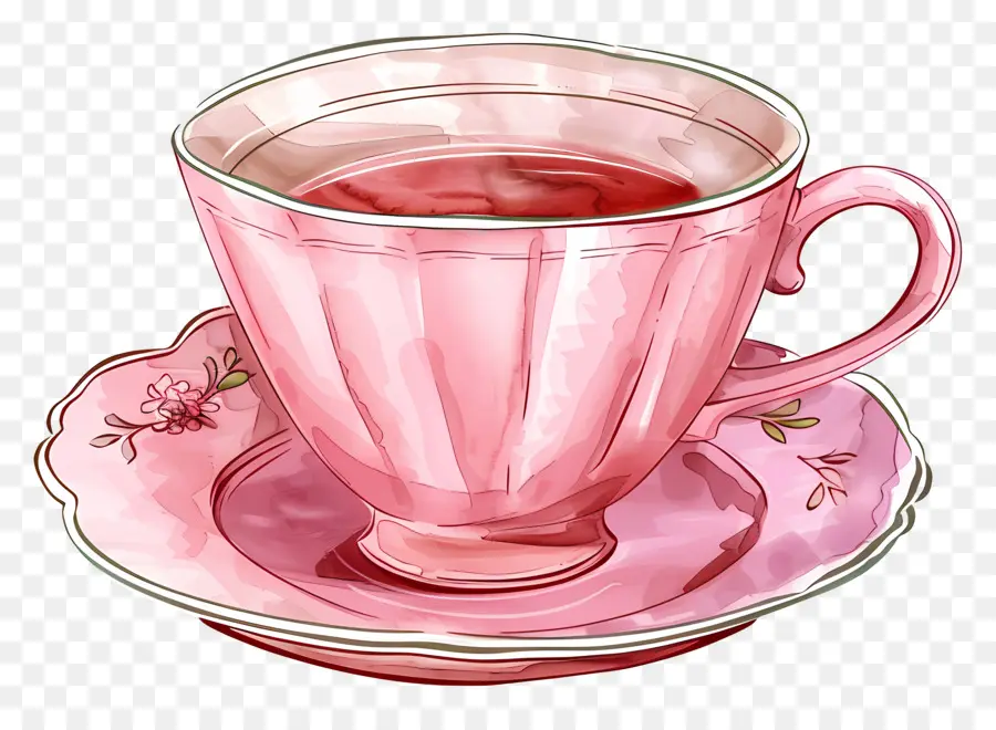 Rosa De La Taza De Té，Diseño Floral PNG