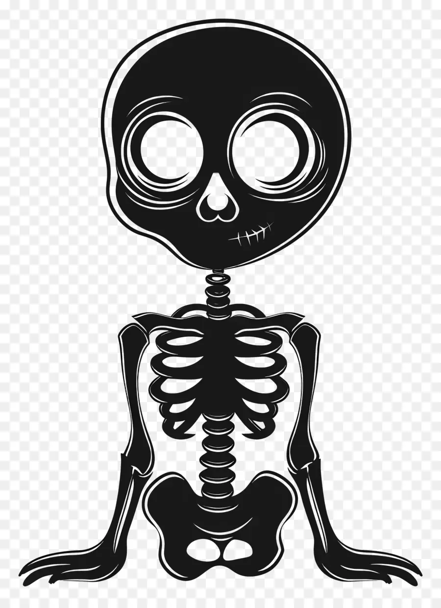 Silueta De Calavera，Esqueleto PNG