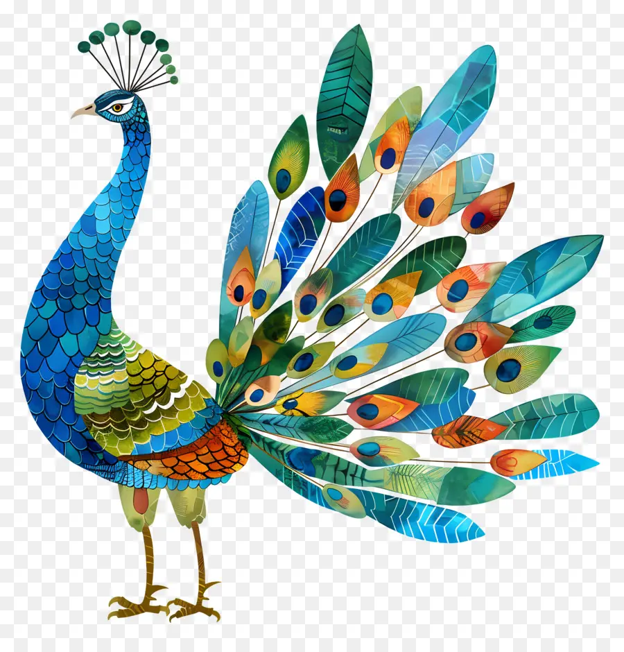 Pavo Real，Plumas PNG