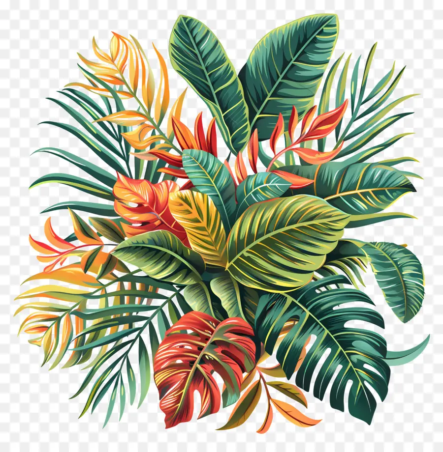 Hojas Tropicales Exóticas，Plantas Tropicales PNG