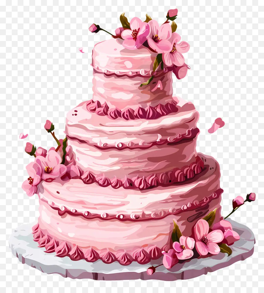 Pastel De Bodas，Pastel Rosa PNG