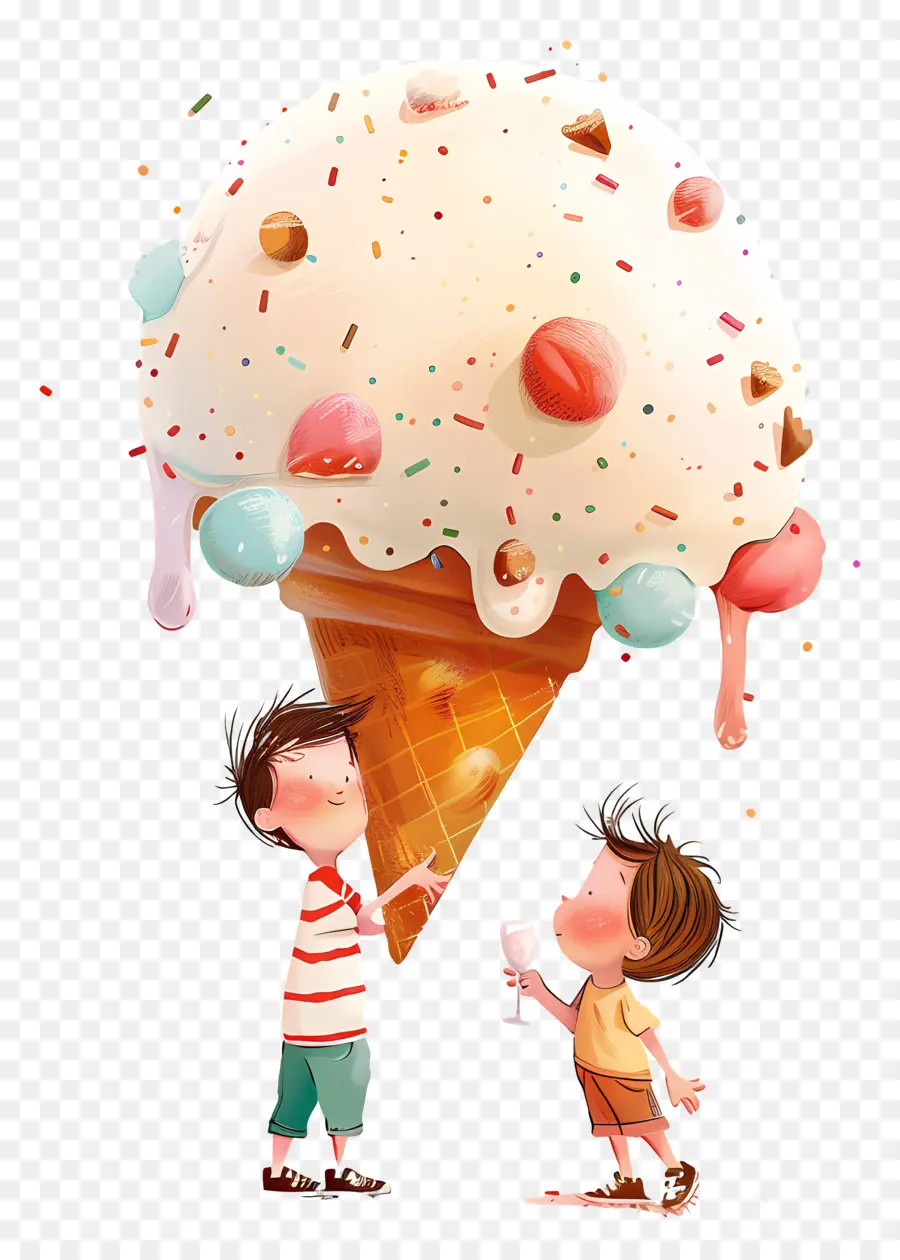 Enorme Helado，Cono De Helado PNG