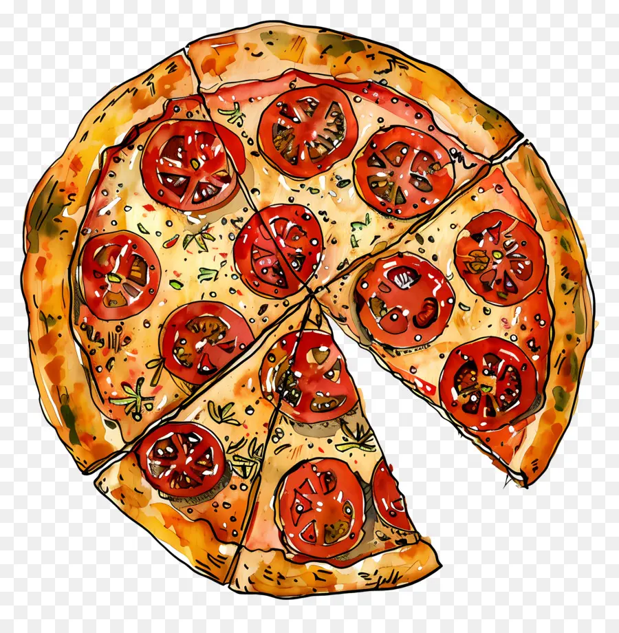 Pizza，Rodajas De Tomate PNG