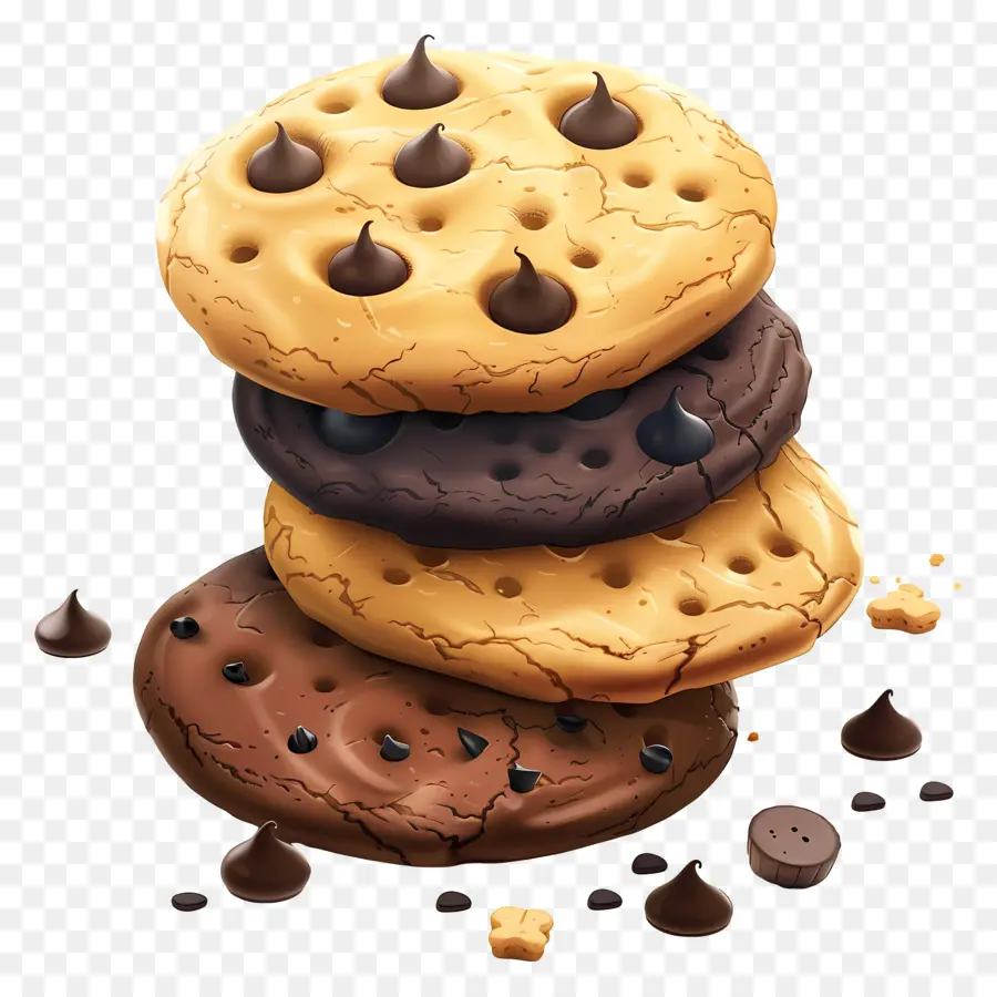 Las Cookies，Galletas Con Chispas De Chocolate PNG