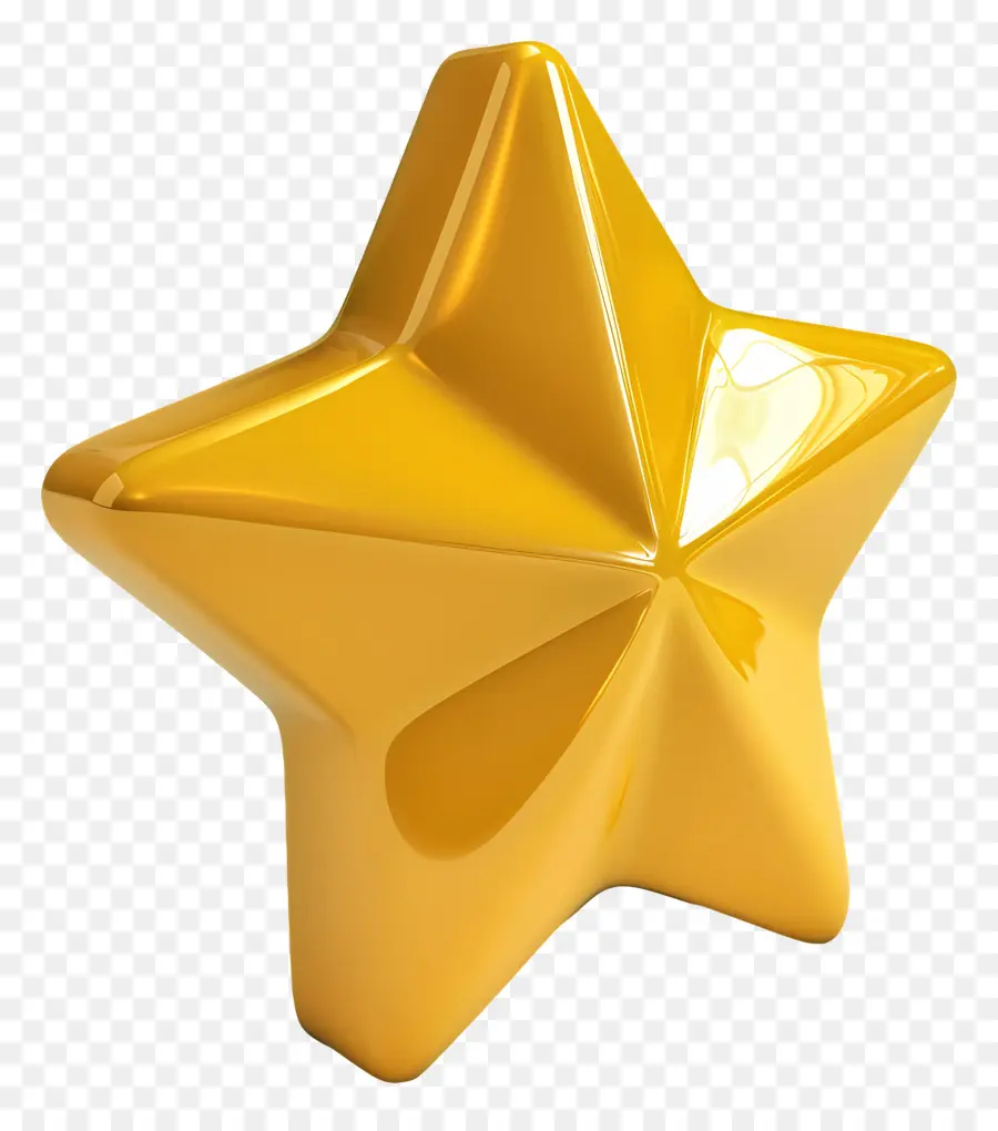 Estrella Amarilla 3d，Estrella De Oro PNG