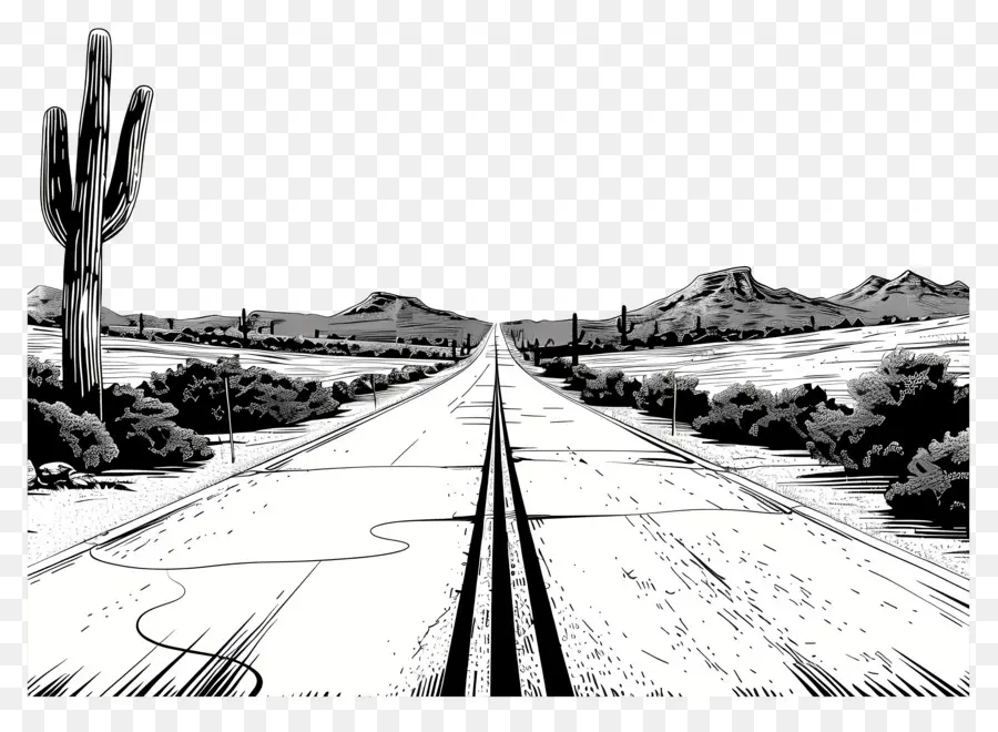 Carretera Recta，Desierto De La Autopista PNG