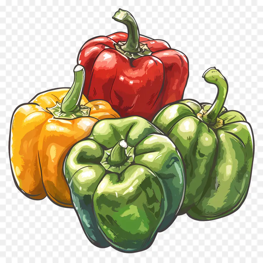 Bell Peppers，Pimientos PNG