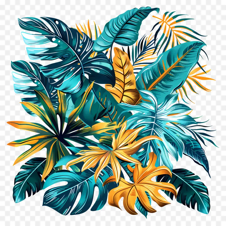 Hojas Tropicales Exóticas，Plantas Tropicales PNG