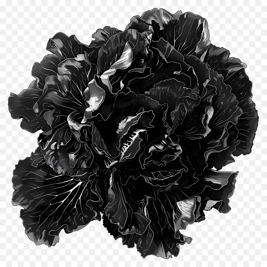 Lechuga，Flor Negra PNG