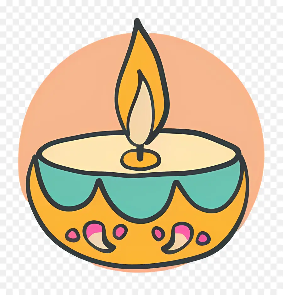 Vela De Diwali，Vela Decorativa PNG