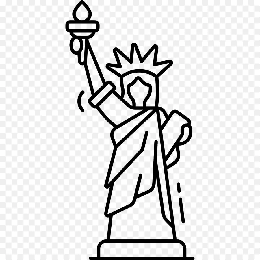 Estatua De La Libertad，Black Background PNG