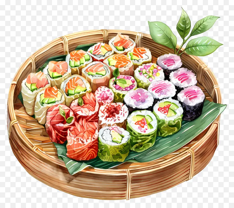 Los Rollitos De Primavera，Sushi PNG