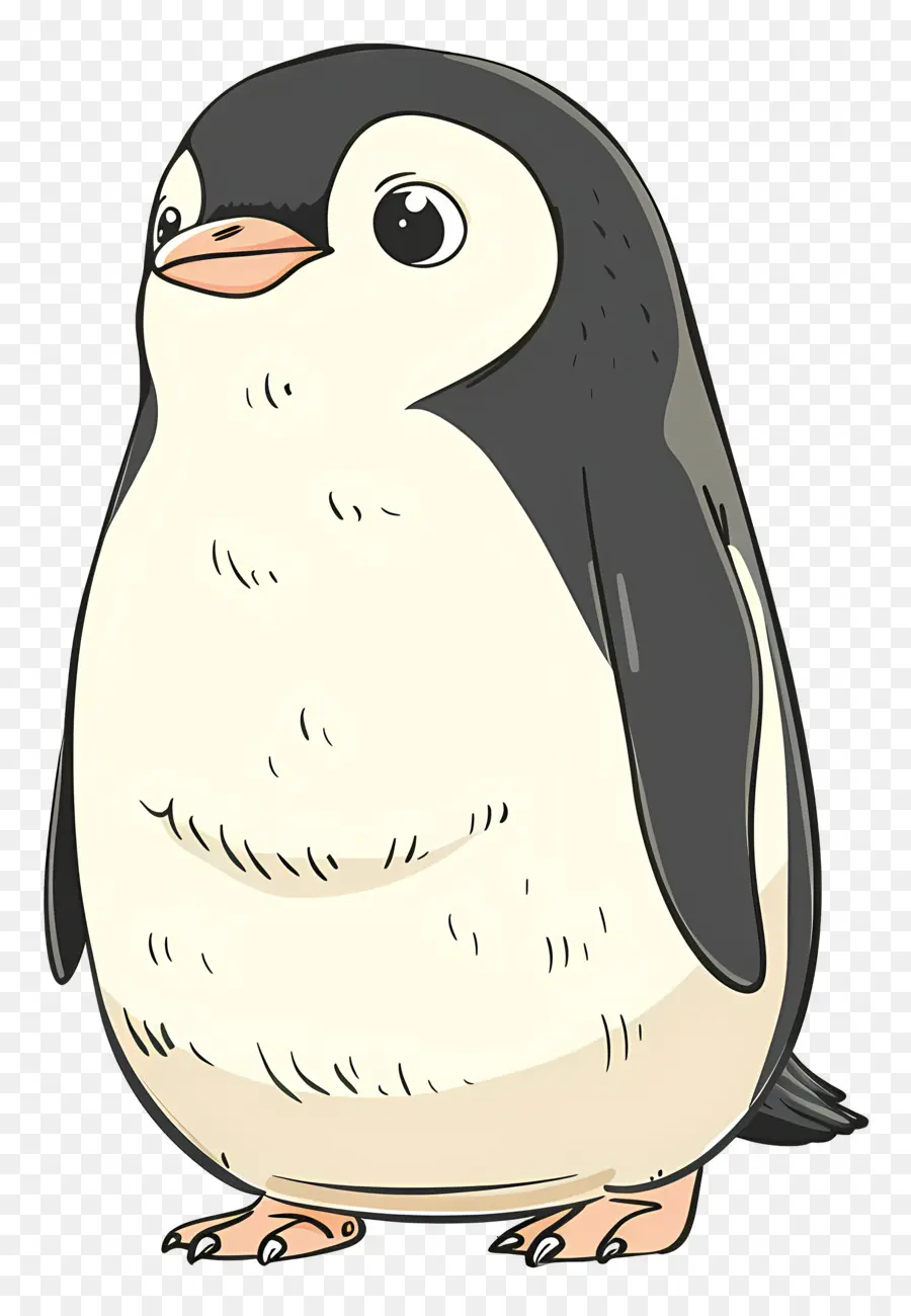 Pingüino，En Blanco Y Negro PNG