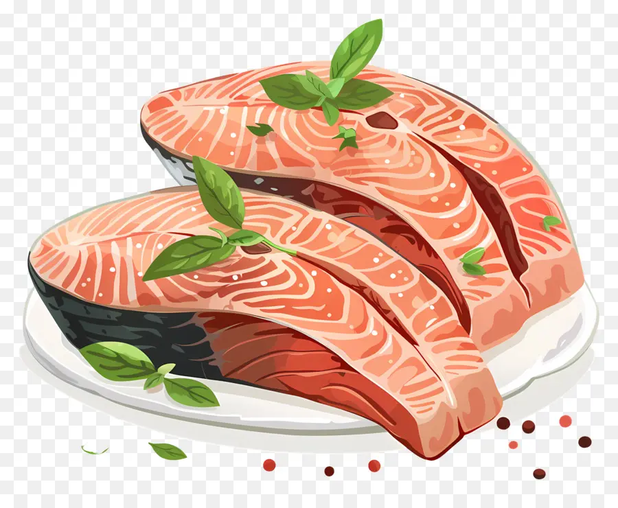 Carne De Pescado，Salmon Steak PNG