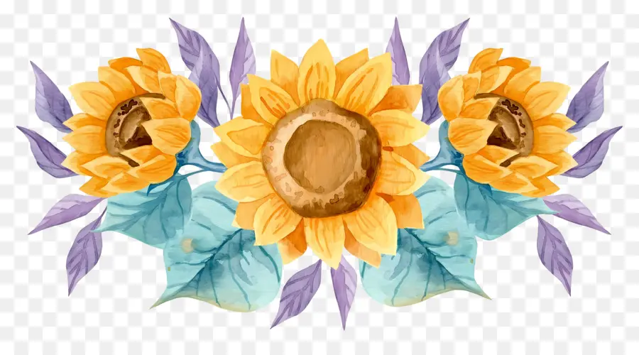 Los Girasoles，Florero PNG