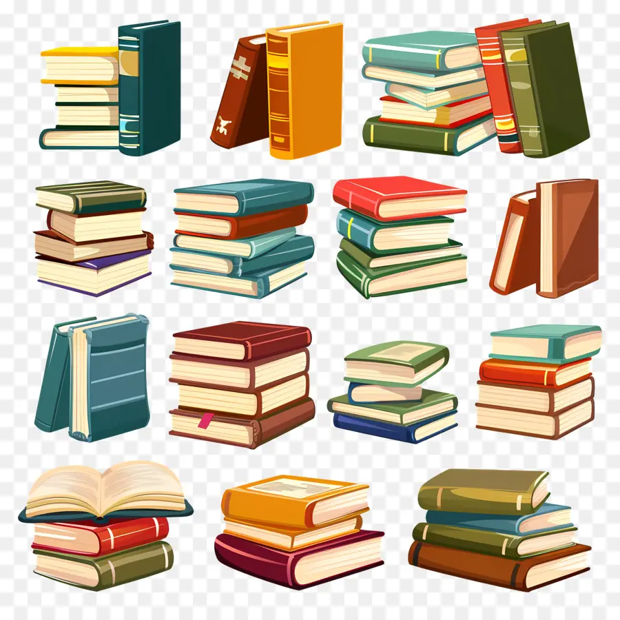 Libros，Apilados Libros PNG