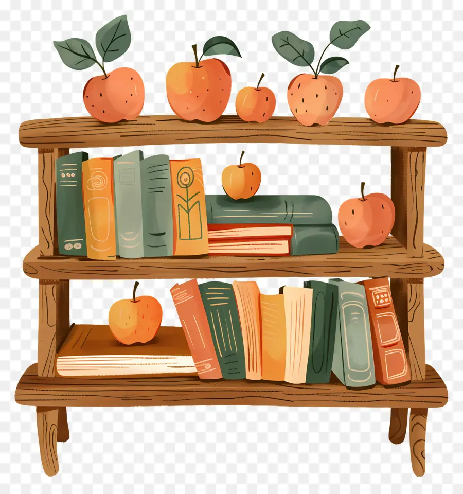 Bookshelf，Estante De Madera PNG