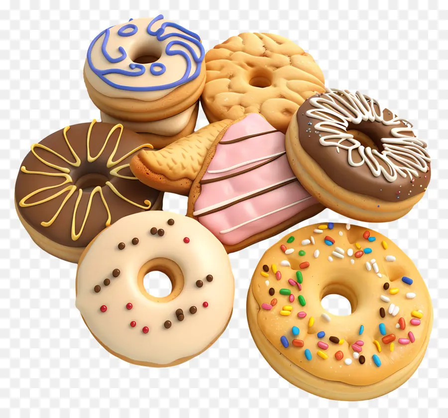 Las Cookies，Donas PNG