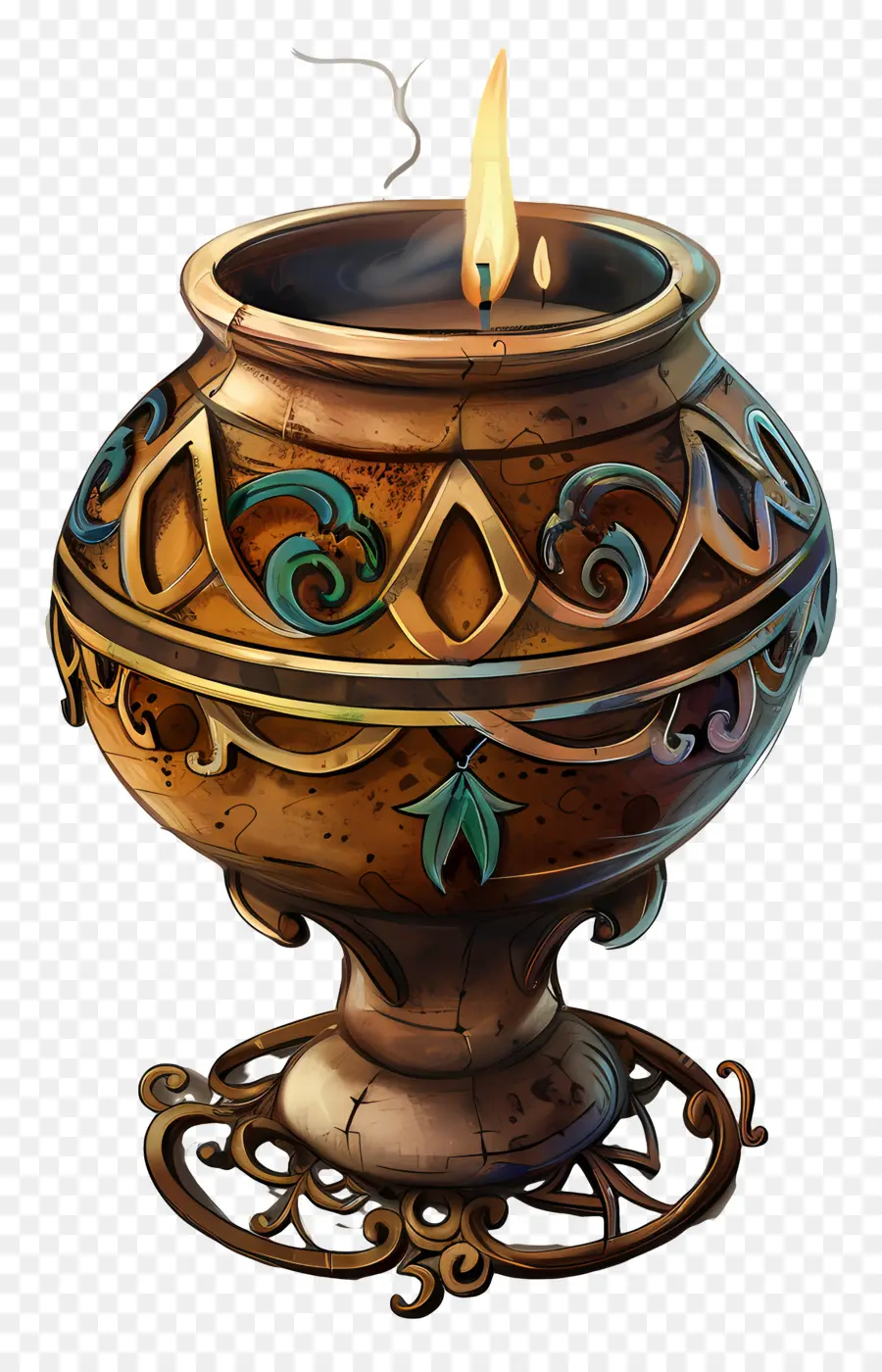 Quemador De Incienso，Candelabro Adornado PNG