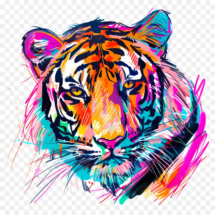Tigre，Colorido PNG