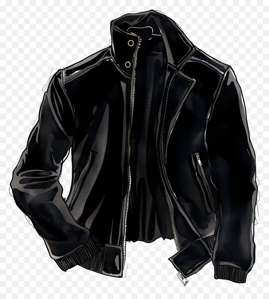 Chaqueta，Chaqueta De Cuero Negro PNG