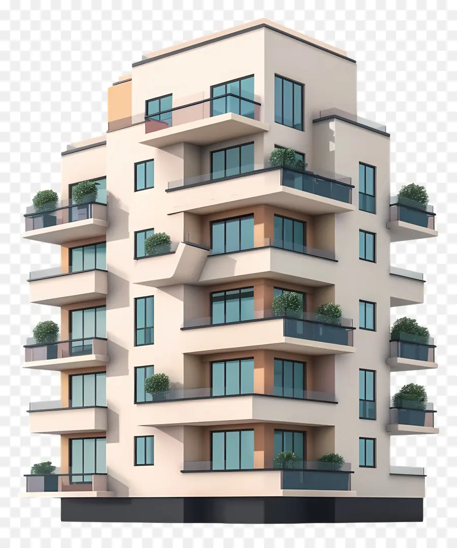 Edificio，Balcones PNG