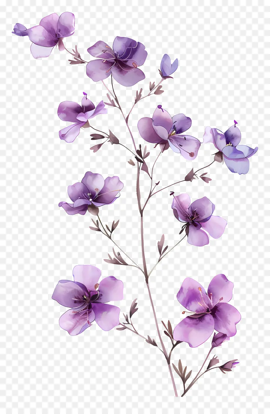 Flores De Color Púrpura，Madre PNG