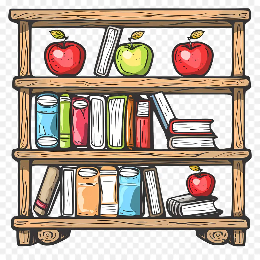 Bookshelf，Estante De Madera PNG