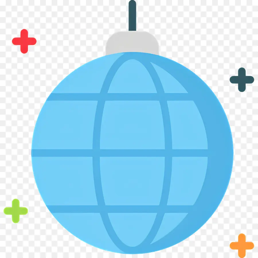 Bola De Espejos，Adorno De Globo Azul PNG