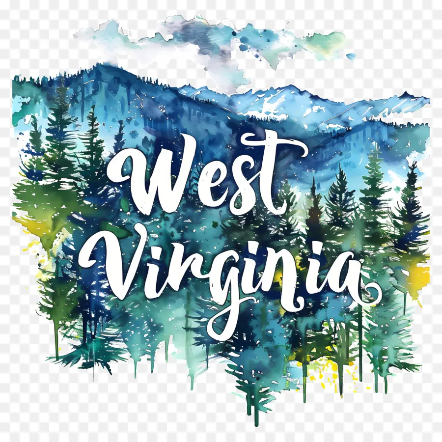West Virginia Día，Pintura A La Acuarela PNG