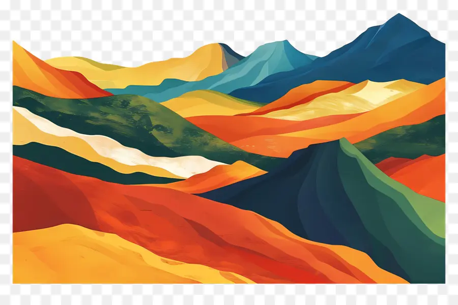 Cordillera，Paisaje Colorido PNG