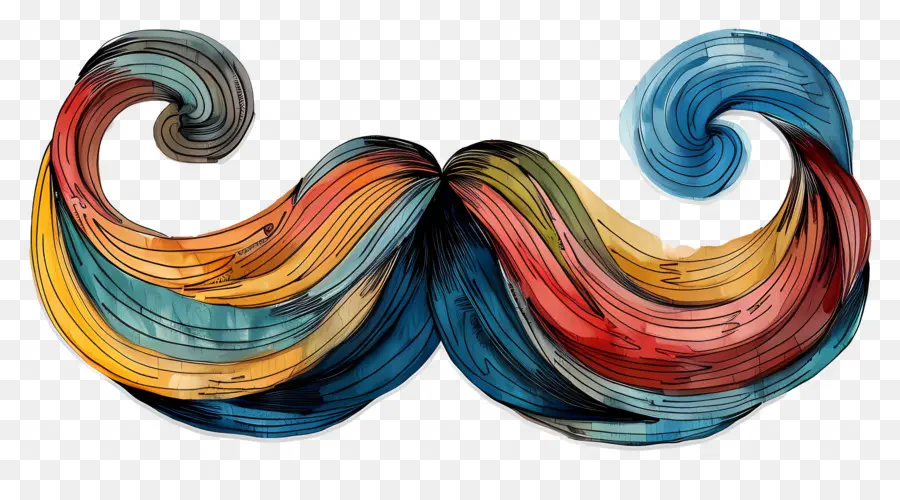 Bigote，Bigote Colorido PNG