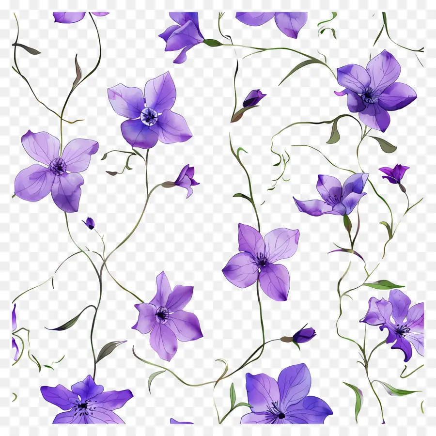 Flores Moradas，Floral PNG