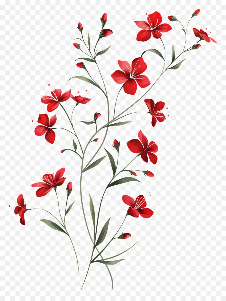 Las Flores De Color Rojo，Flor Roja PNG