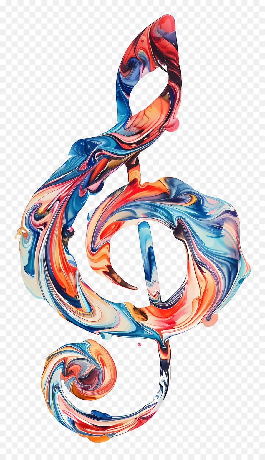 Nota Musical，Pintura Swirly PNG