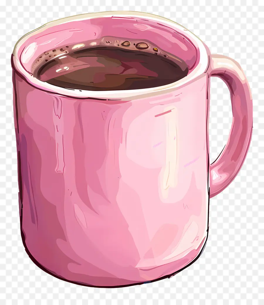 Taza De Café Rosa，Taza De Cerámica Rosa PNG