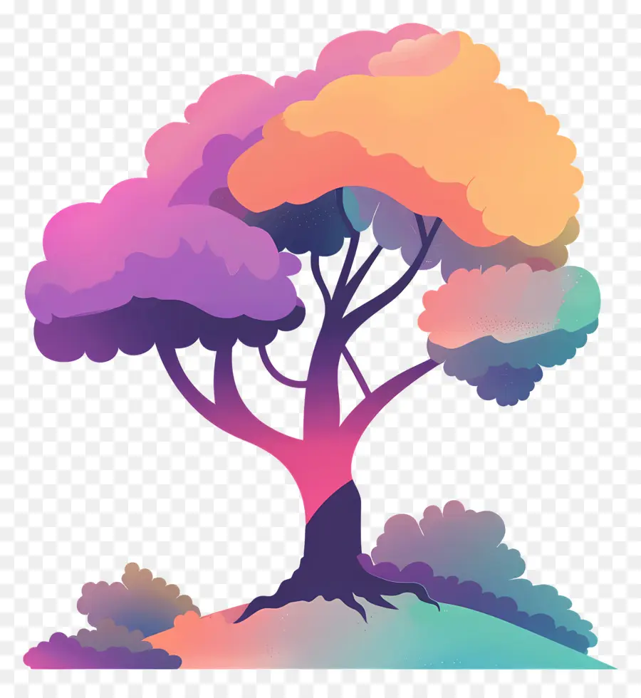 Árbol，Colorido árbol PNG