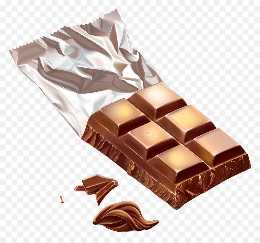 Barra De Chocolate，Chocolate Con Leche PNG